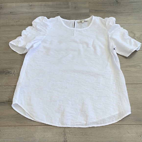 LOFT Puff Sleeves Tee Medium - Picture 2 of 6